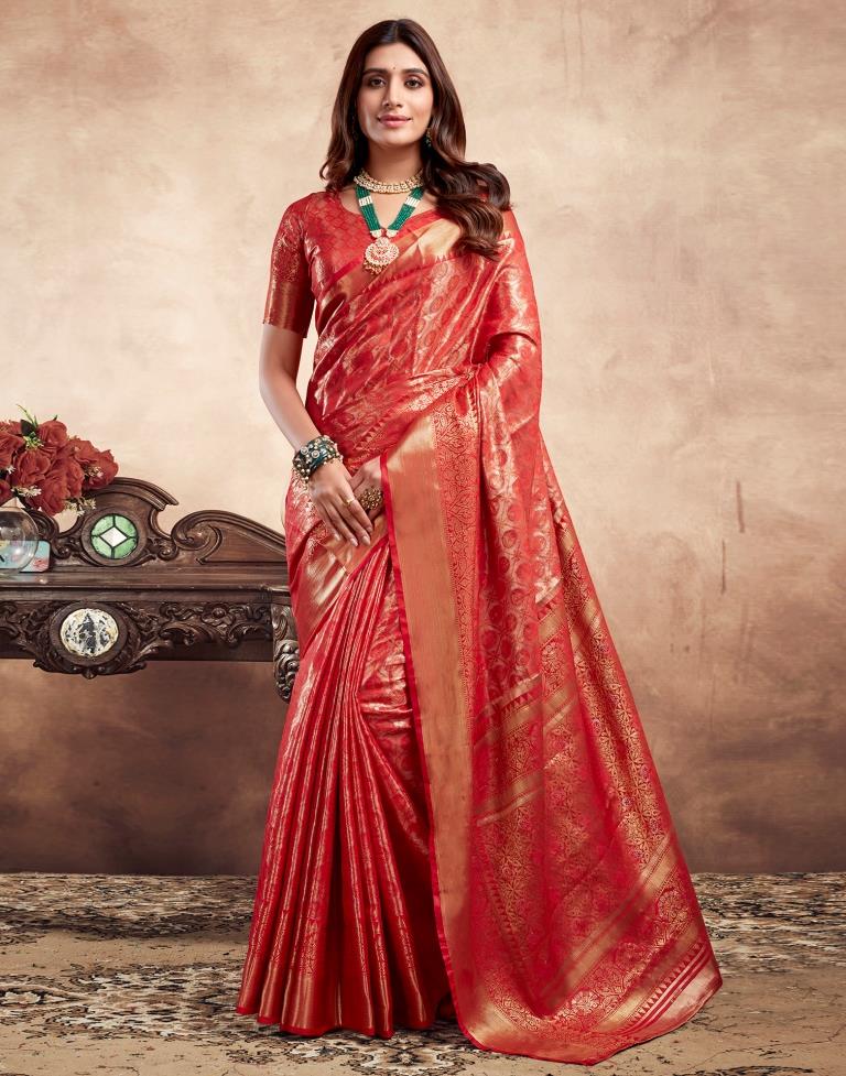 Red Silk Kanjivaram Saree