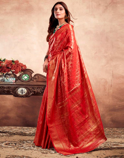 Red Silk Kanjivaram Saree
