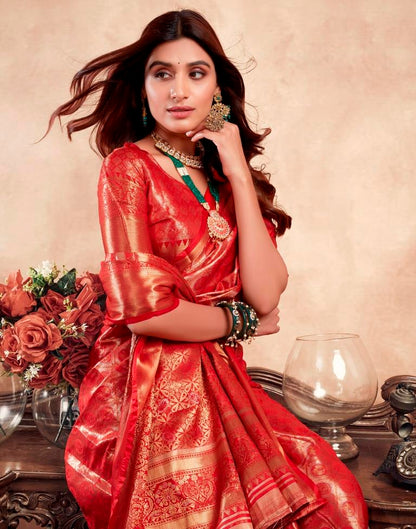 Red Silk Kanjivaram Saree