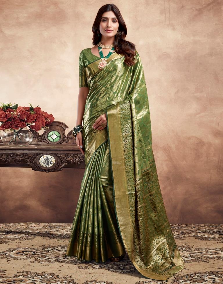 Green Silk Kanjivaram Saree