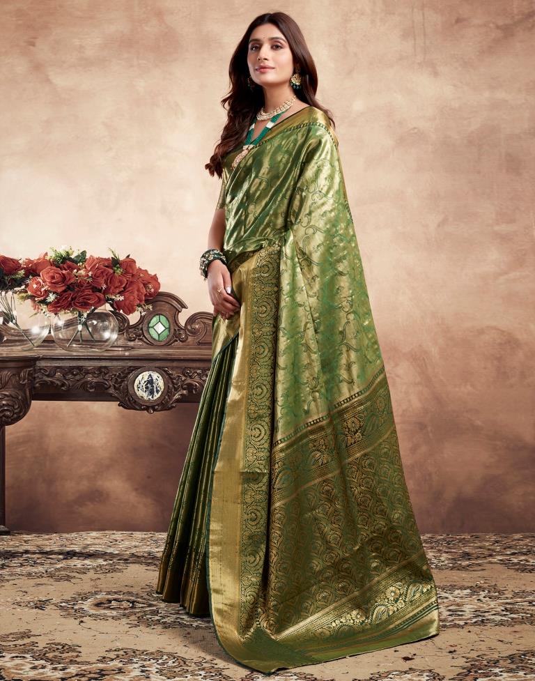 Green Silk Kanjivaram Saree
