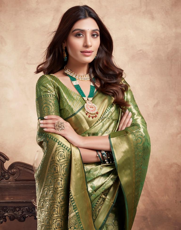 Green Silk Kanjivaram Saree