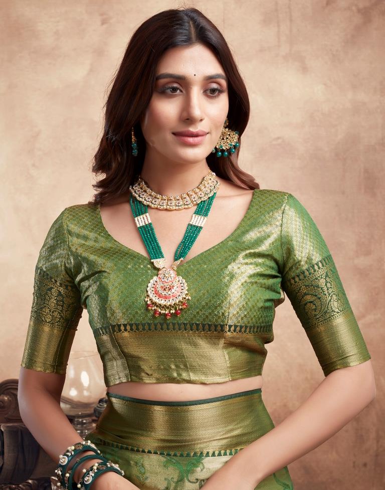 Green Silk Kanjivaram Saree