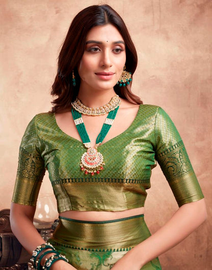 Green Silk Kanjivaram Saree