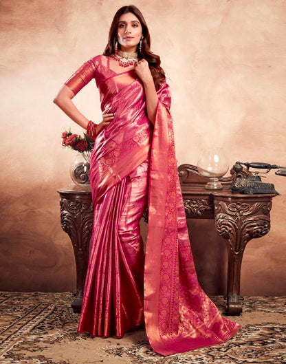 Rani Pink Silk Kanjivaram Saree