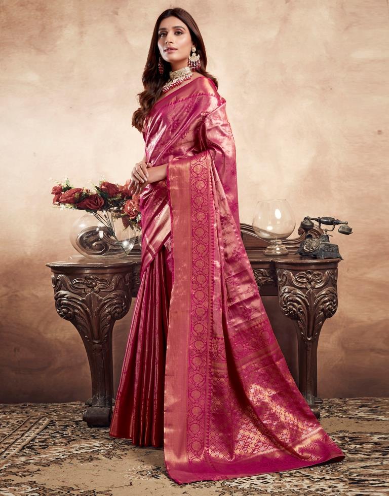 Rani Pink Silk Kanjivaram Saree