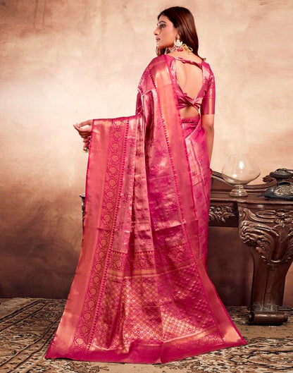Rani Pink Silk Kanjivaram Saree