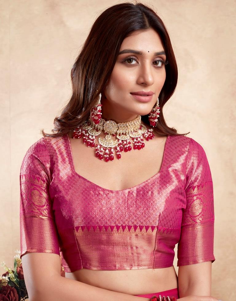 Rani Pink Silk Kanjivaram Saree