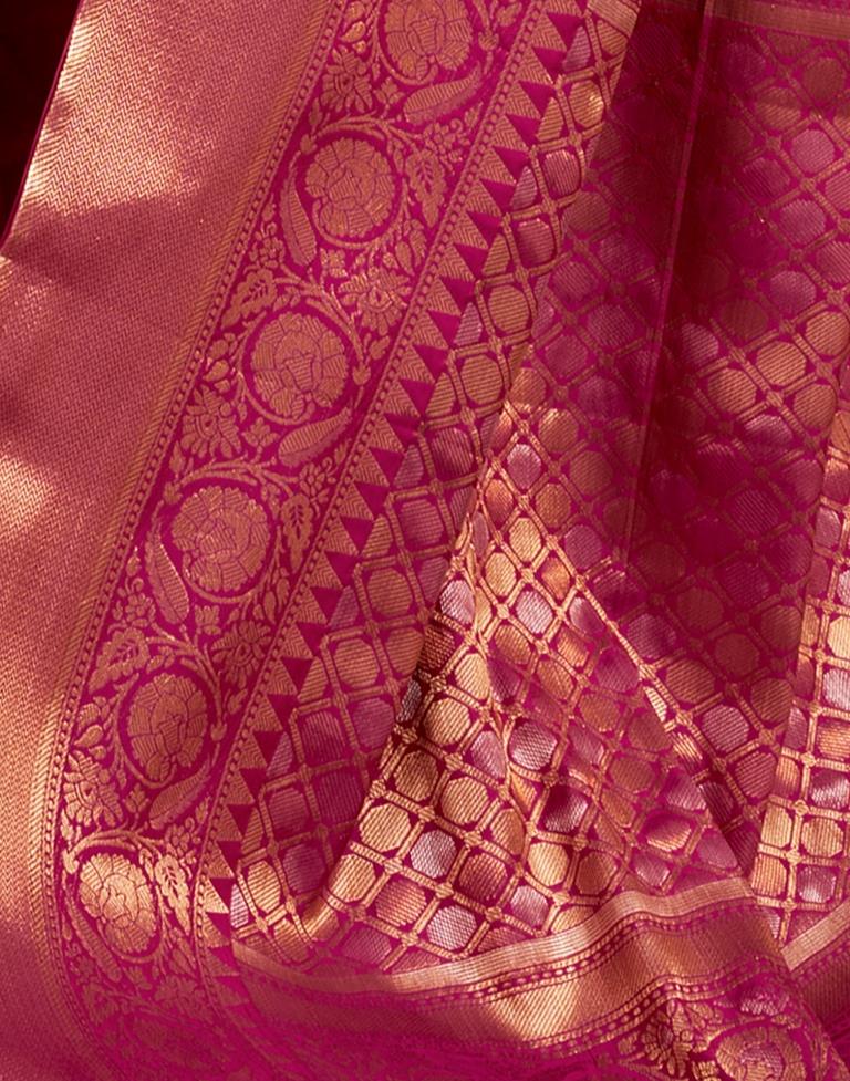 Rani Pink Silk Kanjivaram Saree