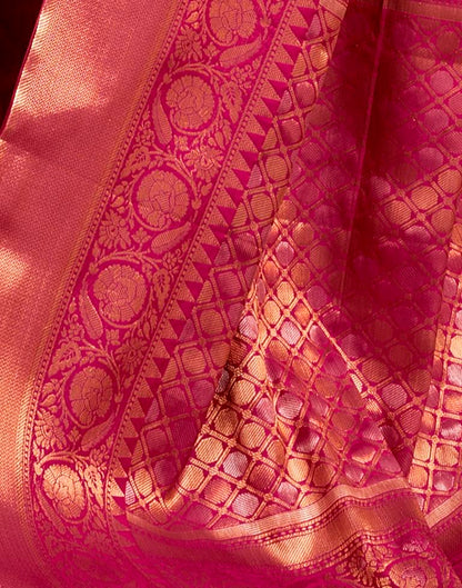 Rani Pink Silk Kanjivaram Saree