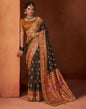 Turmeric Yellow Printed Silk Saree