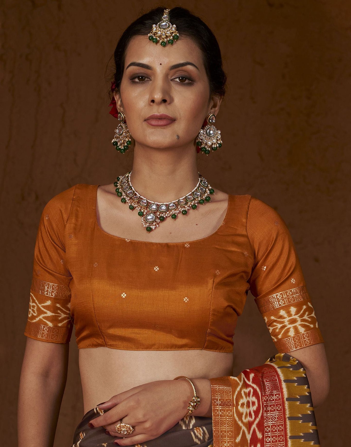 Turmeric Yellow Printed Silk Saree