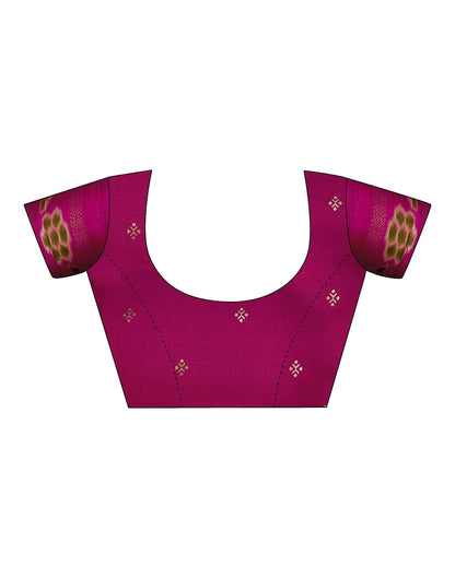 Royal Blue Printed Silk Saree