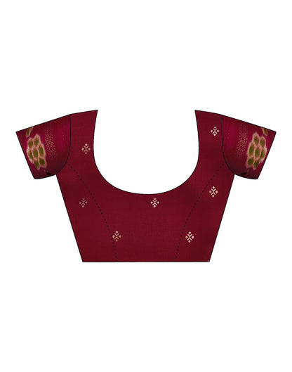 Olive Green Printed Silk Saree