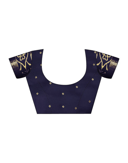 Rani Pink Printed Silk Saree