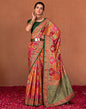 Multicoloured Printed Silk Saree