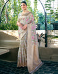 Grey Jacquard Silk Saree