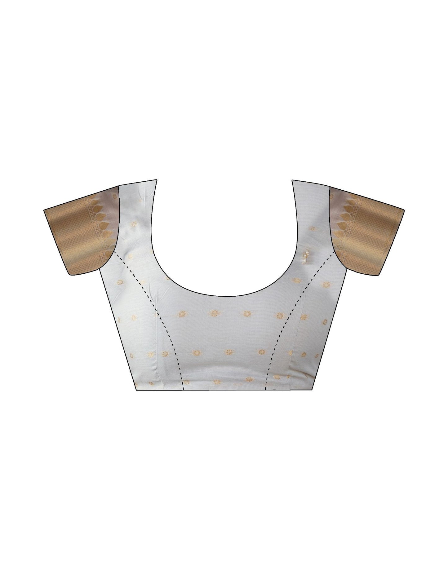 Grey Jacquard Silk Saree