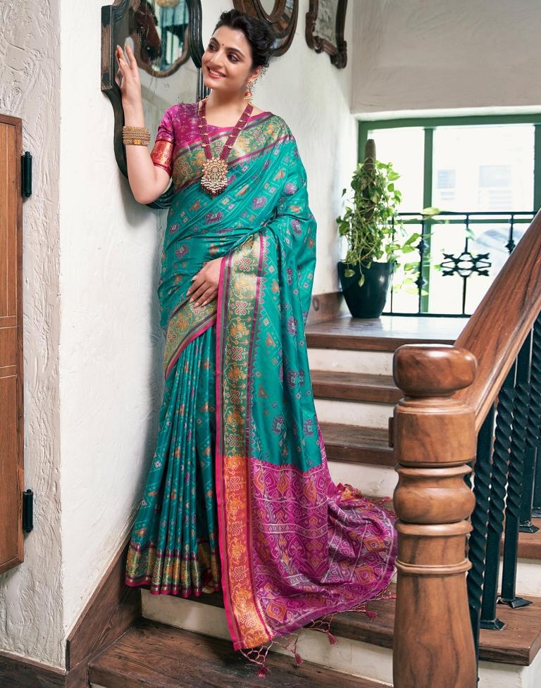 Rama Silk Woven Saree