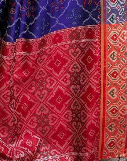 Violet Silk Woven Saree