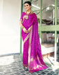 Magenta Silk Woven Saree