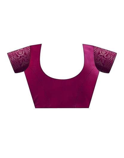 Rama Blue Jacquard Silk Saree