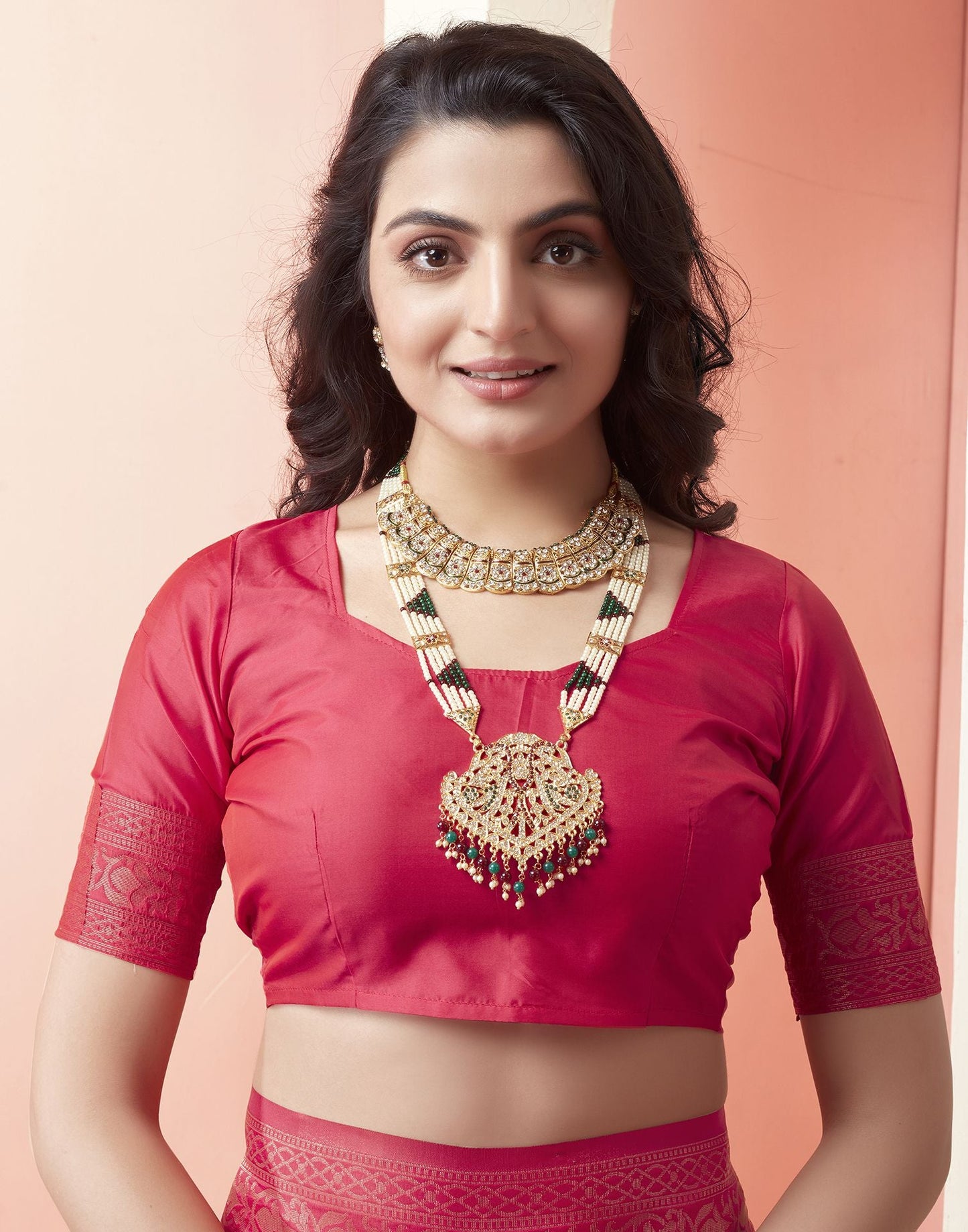 Dusty Green Jacquard Silk Saree