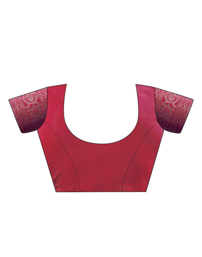 Dusty Green Jacquard Silk Saree