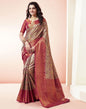 Golden Jacquard Silk Saree