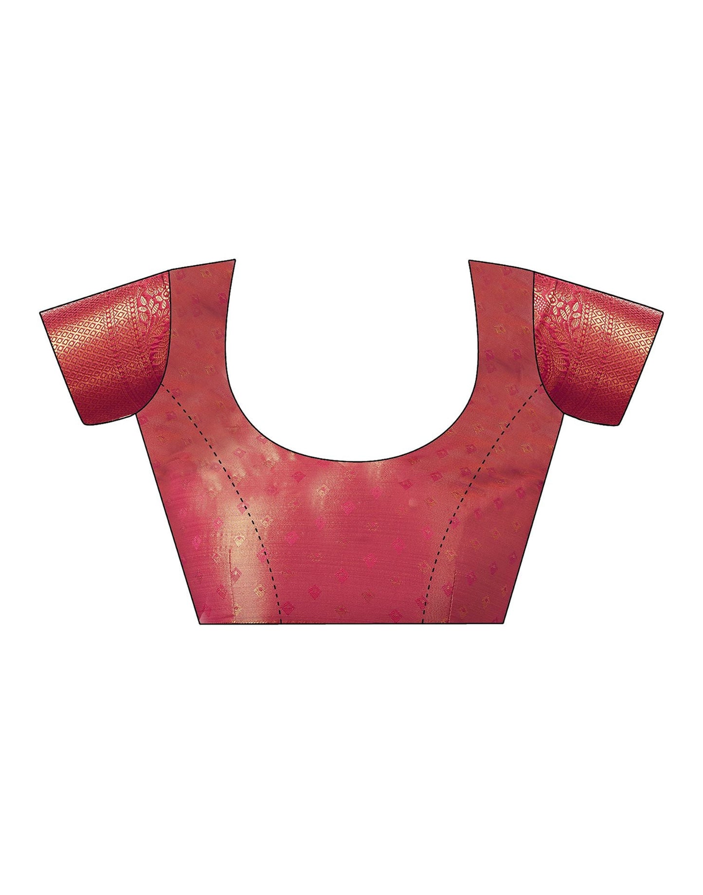 Golden Jacquard Silk Saree