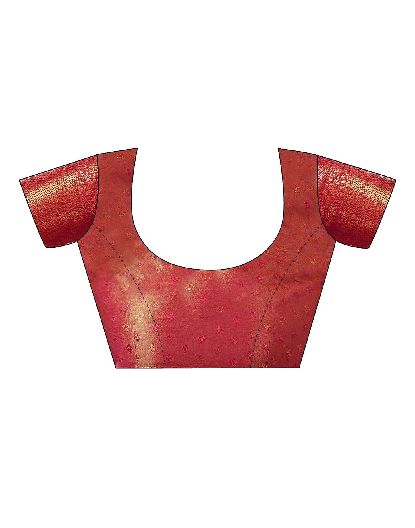 Golden Jacquard Silk Saree