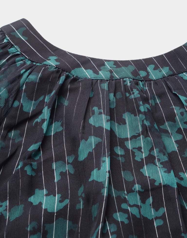 Black Printed Top | Leemboodi