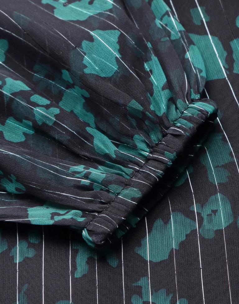Black Printed Top | Leemboodi