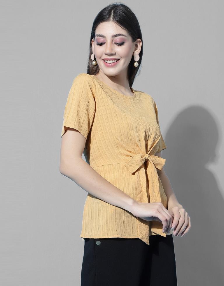 Yellow Knot Top | Leemboodi