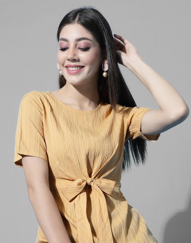 Yellow Knot Top | Leemboodi