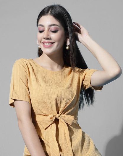 Yellow Knot Top | Leemboodi