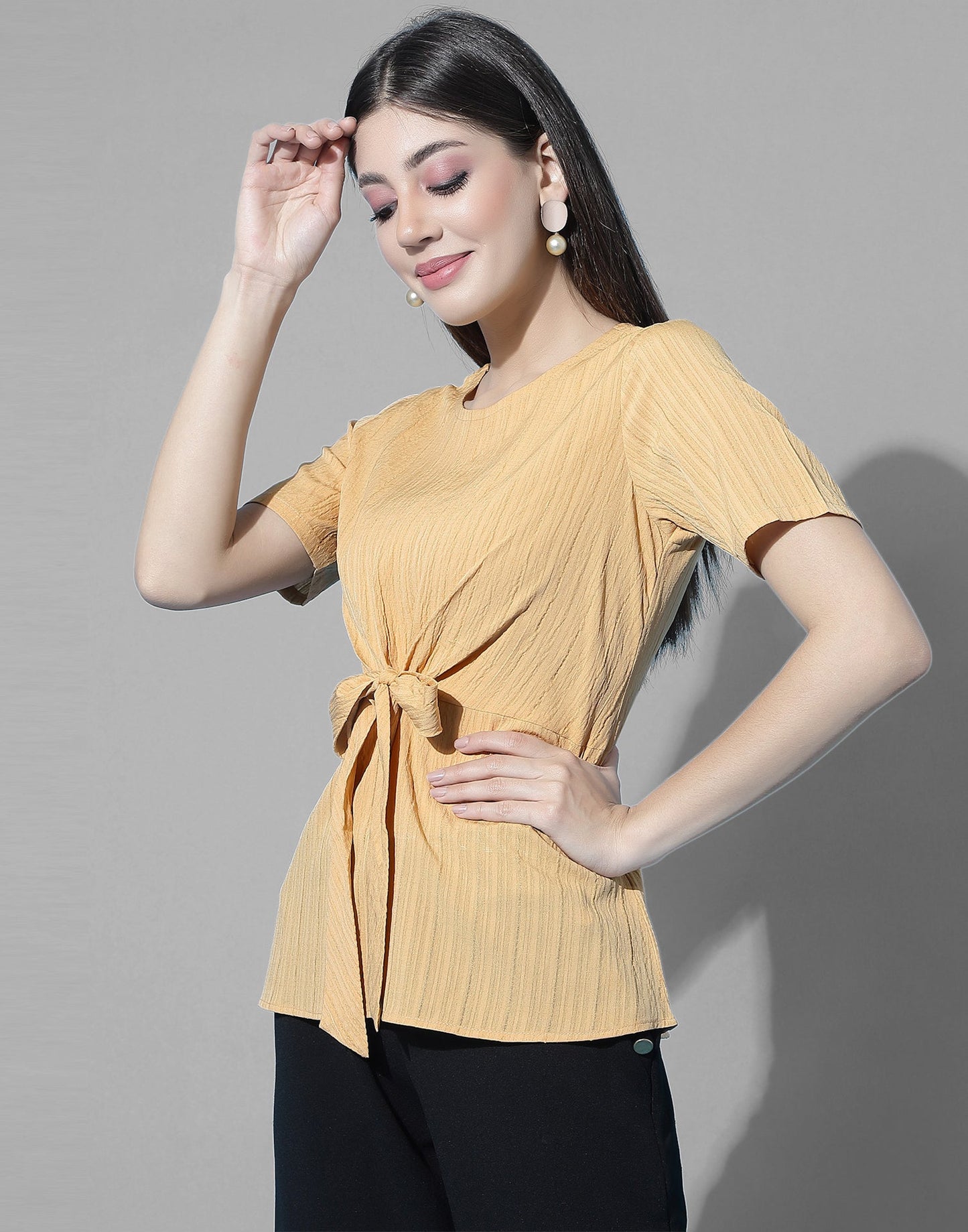 Yellow Knot Top | Leemboodi