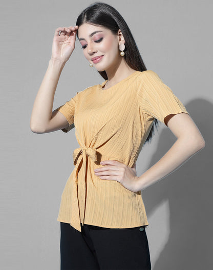 Yellow Knot Top | Leemboodi