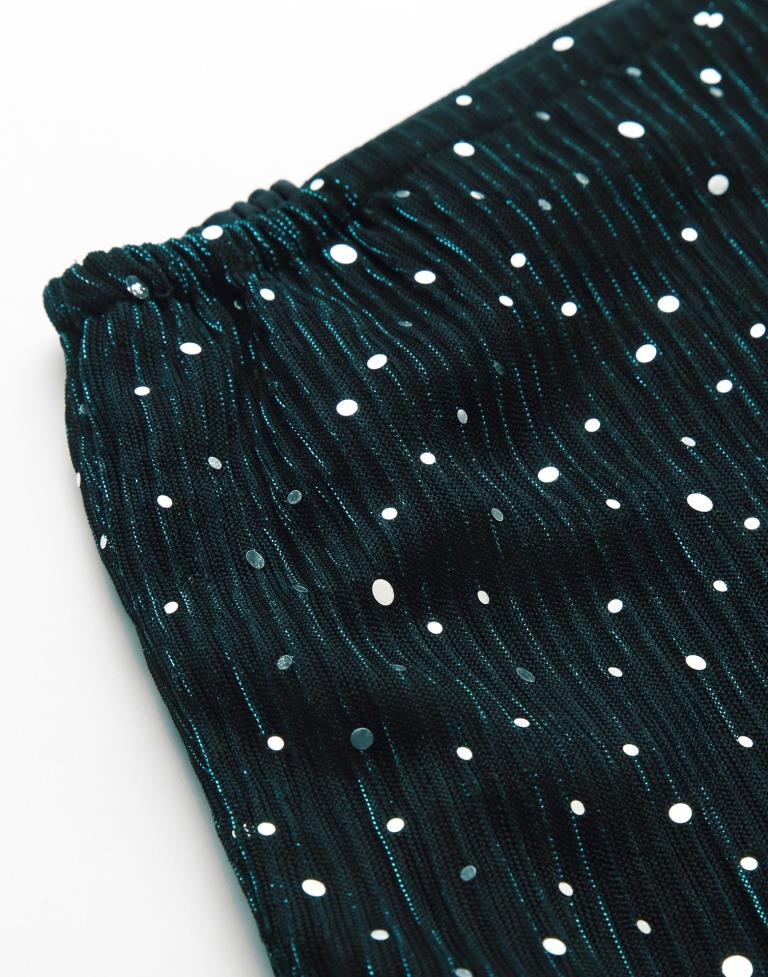 Black One Shoulder Sparkle Top | Sudathi