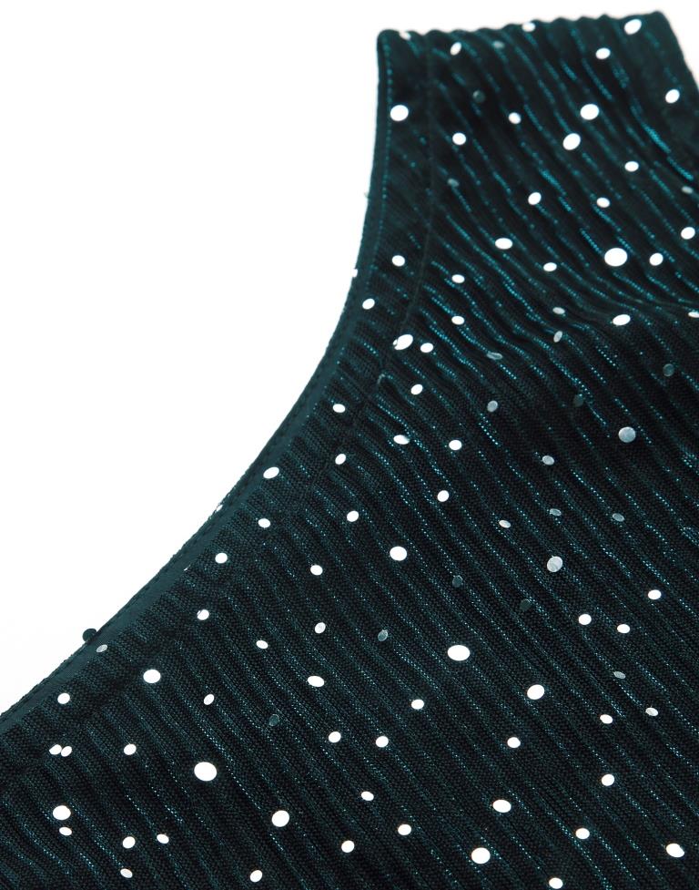 Black One Shoulder Sparkle Top | Sudathi