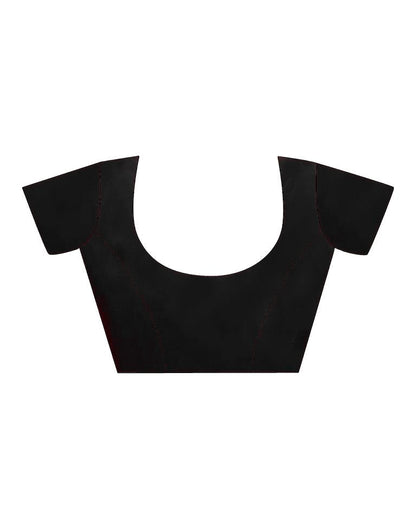 Black Silk Printed Saree