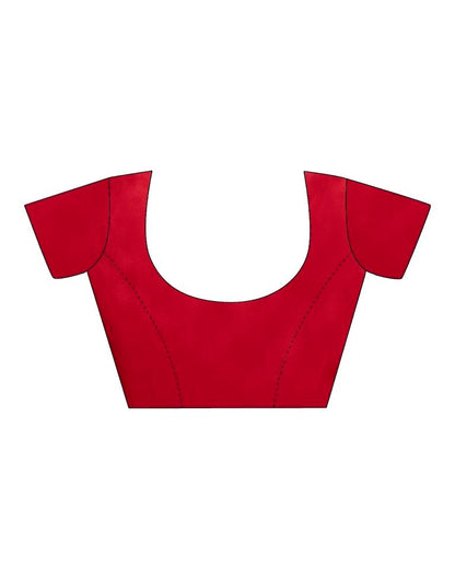 Red Silk Printed Saree