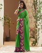 Green Silk Printed Saree