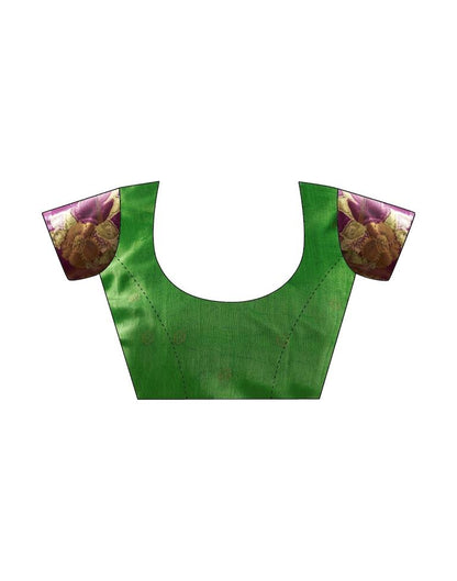 Green Silk Printed Saree