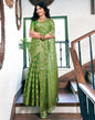 Light Green Silk Plain Saree