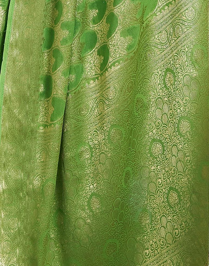 Light Green Silk Plain Saree