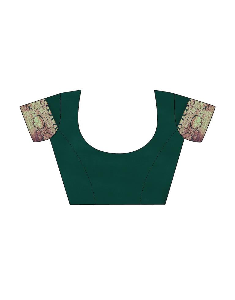 Pista Green Georgette Plain Saree