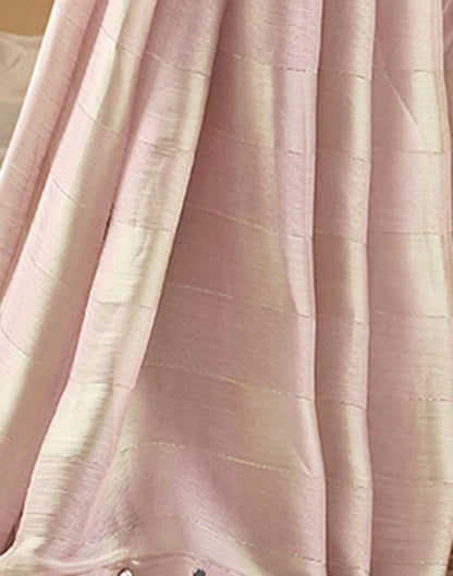 Dusty Mauve Chiffon Plain Saree