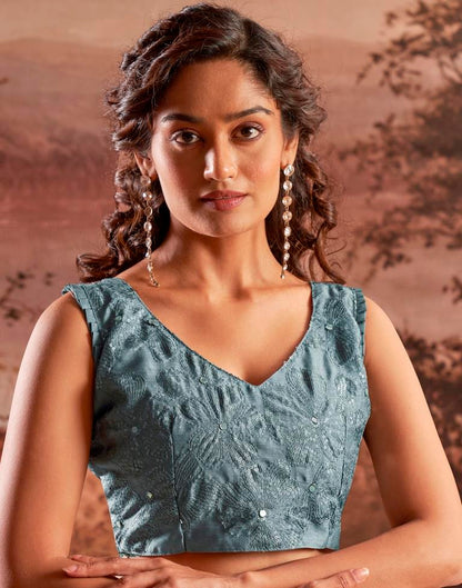 Cream Chiffon Plain Saree