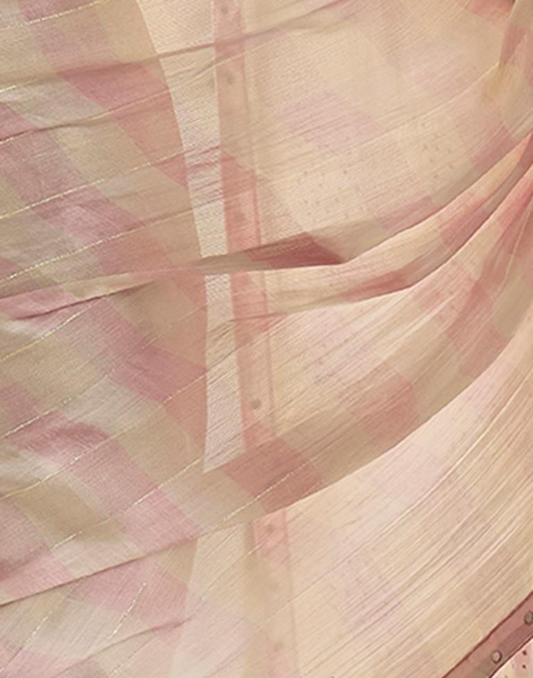 Light Yellow Chiffon Plain Saree